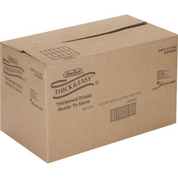 Thick & Easy Clear Thickened Apple Juice Nectar 46 Ounce Size - 6 Per Case.