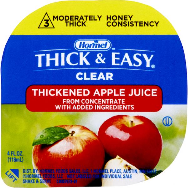 Thick & Easy Clear Thickened Apple Juice Honey 24 Count Packs - 1 Per Case.