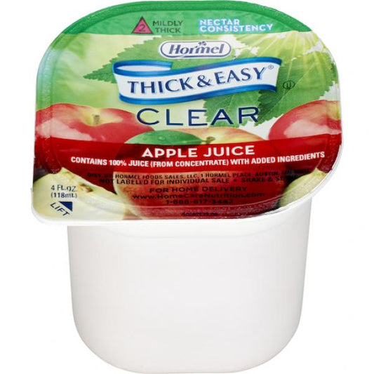 Thick & Easy Clear Thickened Apple Juice Nectar 24 Count Packs - 1 Per Case.