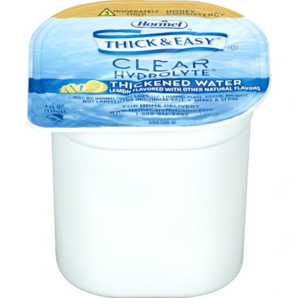 Thick & Easy Hydrolyte Clear Thickened Water (Hint Of Lemon) Honey 24 Count Packs - 1 Per Case.