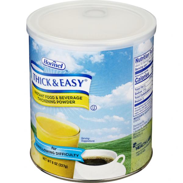 Thick & Easy Instant Food Thickener Canister 8 Ounce Size - 12 Per Case.