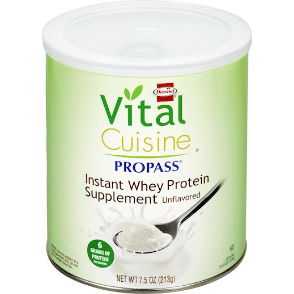 Hormel Vital Cuisine Propass Protein Supplement Canister 7.5 Ounce Size - 4 Per Case.