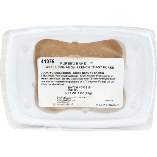 Cliffdale Farms Pureed Bake Apple Cinnamon Puree French Toast 24 Count Packs - 1 Per Case.