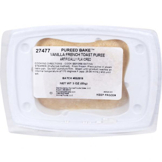 Cliffdale Farms Pureed Bake Vanilla French Toast Puree 24 Count Packs - 1 Per Case.