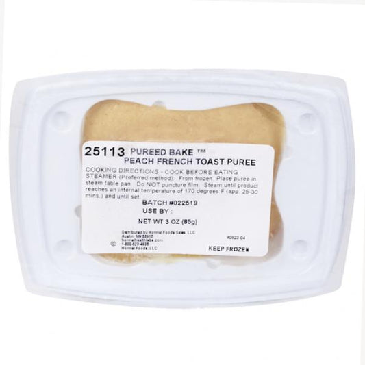 Cliffdale Farms Pureed Bake Peach French Toast Puree 24 Count Packs - 1 Per Case.