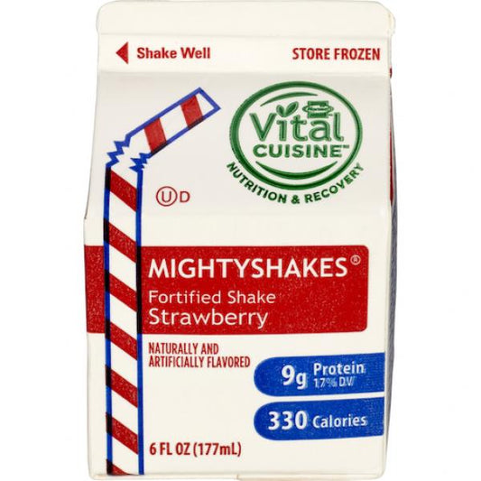 Hormel Vital Cuisine Mightyshakes Nutritionalshake Strawberry 50 Count Packs - 1 Per Case.