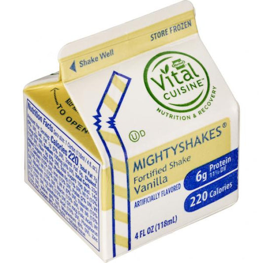 Hormel Vital Cuisine Mightyshakes Nutritionalshake Vanilla 75 Count Packs - 1 Per Case.