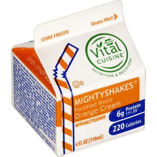 Hormel Vital Cuisine Mightyshakes Nutritionalshake Orange Creme 75 Count Packs - 1 Per Case.