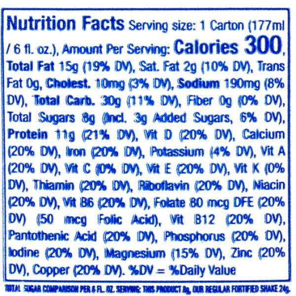 Hormel Vital Cuisine Mightyshakes Reduced Sugar Nutritional Shake Strawberry 50 Count Packs - 1 Per Case.