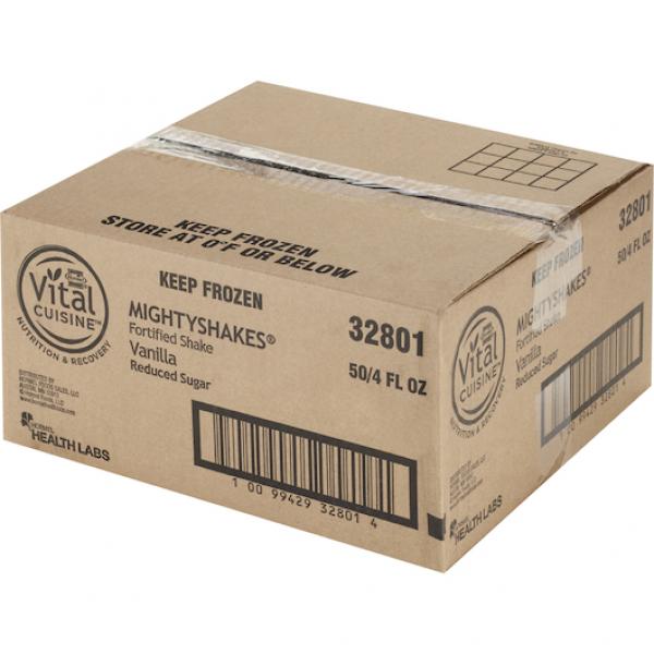 Hormel Vital Cuisine Mightyshakes Reduced Sugar Nutritional Shake Vanilla 50 Count Packs - 1 Per Case.