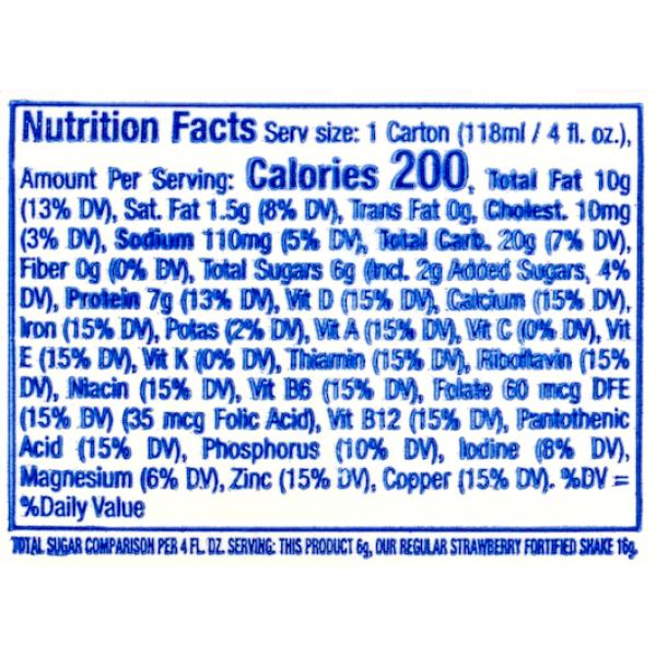 Hormel Vital Cuisine Mightyshakes Reduced Sugar Nutritional Shake Strawberrybanana 50 Count Packs - 1 Per Case.