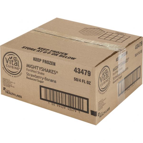 Hormel Vital Cuisine Mightyshakes Reduced Sugar Nutritional Shake Strawberrybanana 50 Count Packs - 1 Per Case.