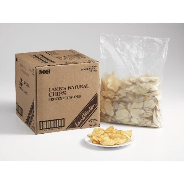 Chips Skin On Frozen Potatoes 5 Pound Each - 6 Per Case.