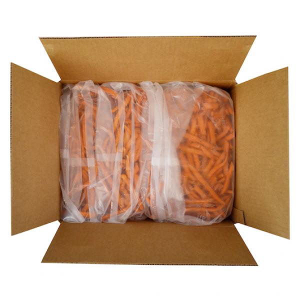 8" 4" Trim Fries Frozen French Fried Sweet Potatoes 3 Pound Each - 5 Per Case.