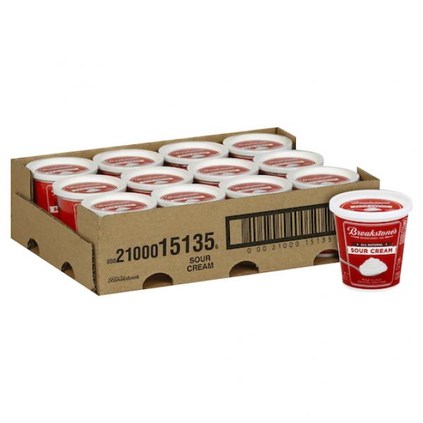 Breakstone's Sour Cream, 8 Ounce Size - 12 Per Case.