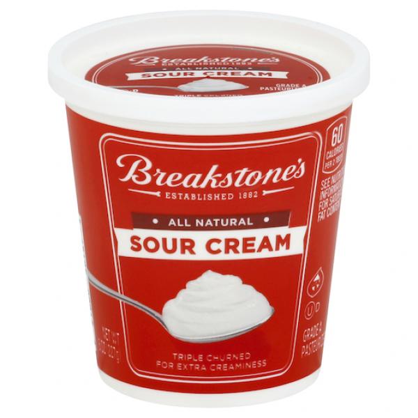 Breakstone's Sour Cream, 8 Ounce Size - 12 Per Case.