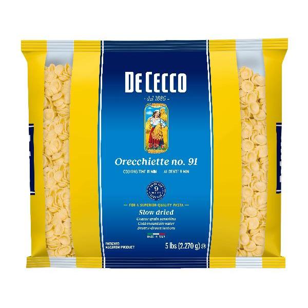 De Cecco Pasta Orecchiette 5 Pound Each - 4 Per Case.