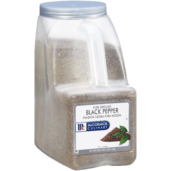 Mccormick Culinary Pure Ground Black Pepper 5 Pound Each - 3 Per Case.