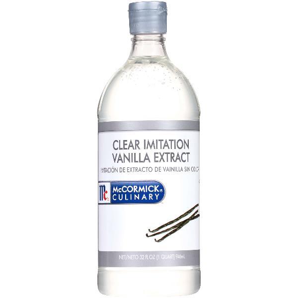 Mccormick Culinary Clear Imitation Vanilla Flavor Qt 1 Qs - 6 Per Case.