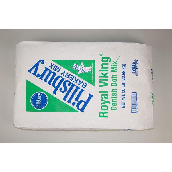 Pillsbury™ Danish Mix Royal Viking™ Danish Doh Mix 50 Pound Each - 1 Per Case.