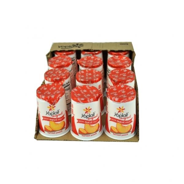 Yoplait® Original Yogurt Single Serve Cup Harvest Peach 6 Ounce Size - 12 Per Case.