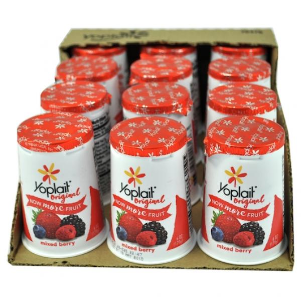 Yoplait® Original Yogurt Single Serve Cup Mixed Berry 6 Ounce Size - 12 Per Case.