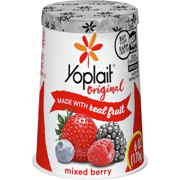 Yoplait® Original Yogurt Single Serve Cup Mixed Berry 6 Ounce Size - 12 Per Case.