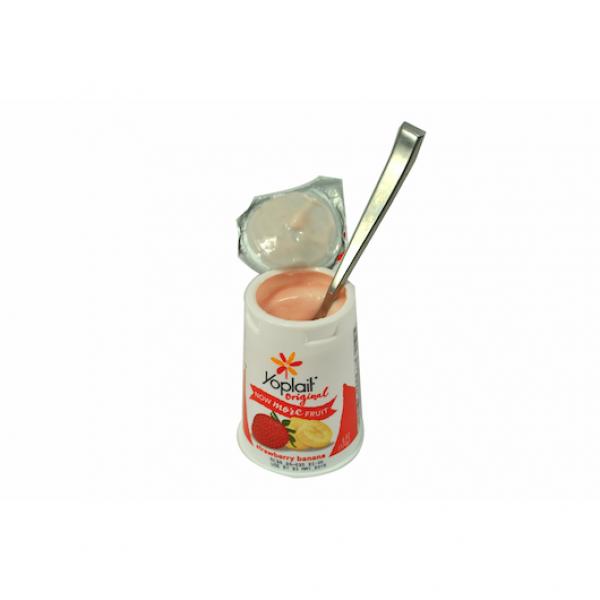 Yoplait® Original Yogurt Single Serve Cup Strawberry Banana 6 Ounce Size - 12 Per Case.