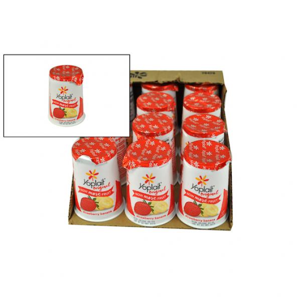 Yoplait® Original Yogurt Single Serve Cup Strawberry Banana 6 Ounce Size - 12 Per Case.