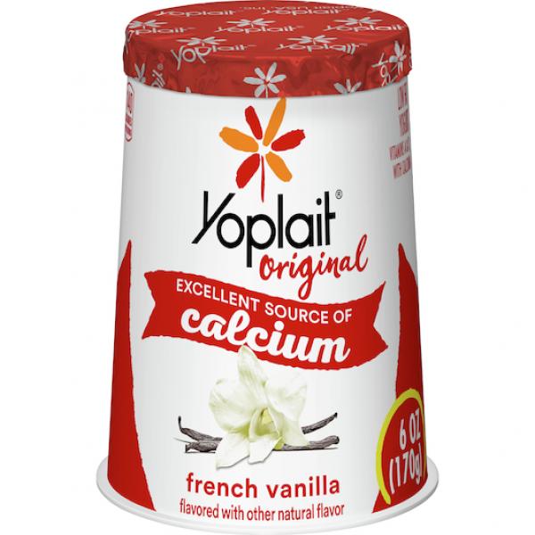 Yoplait® Original Yogurt Single Serve Cup French Vanilla 6 Ounce Size - 12 Per Case.