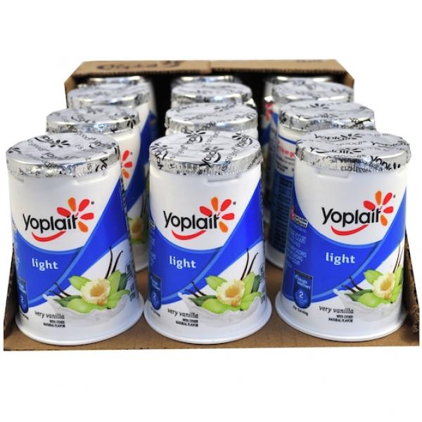 Yoplait® Light Yogurt Single Serve Cup Very Vanilla 6 Ounce Size - 12 Per Case.