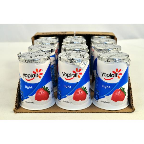 Yoplait® Light Yogurt Single Serve Cup Strawberry 6 Ounce Size - 12 Per Case.