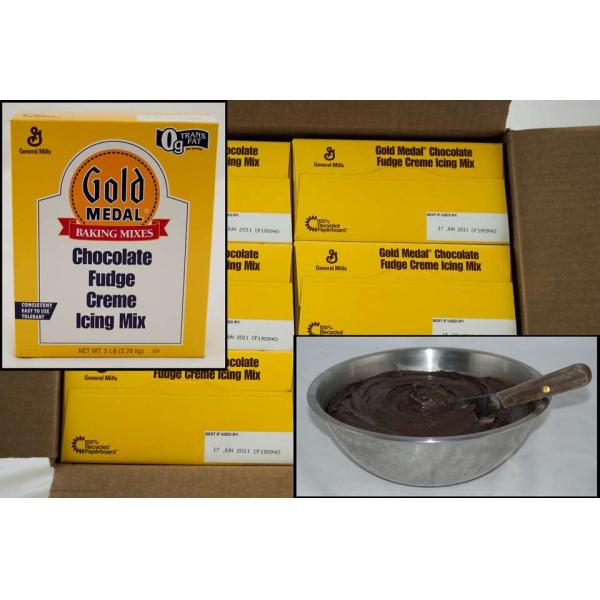 Gold Medal™ Icing Mix Chocolate Fudge Creme 5 Pound Each - 6 Per Case.