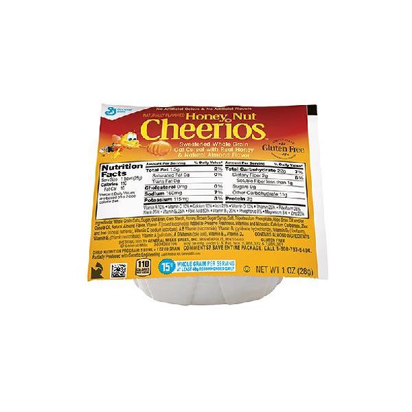 Honey Nut Cheerios™ Cereal Single Serve Bowlpak 1 Ounce Size - 96 Per Case.