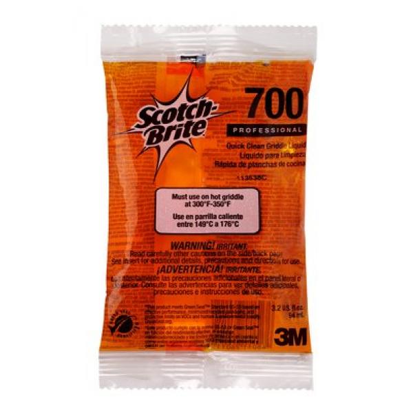 Scotch Brite™ Quick Clean Griddle Liquid Pack 1 Count Packs - 40 Per Case.