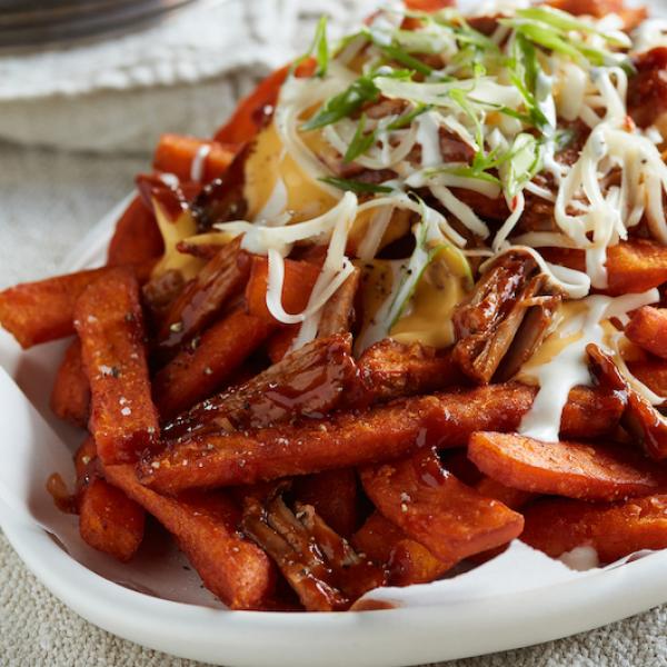 Platter Fries® Frozen French Fried Sweet Potatoes 3 Pound Each - 5 Per Case.