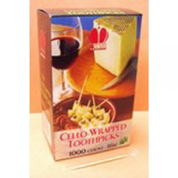 Goldmax Toothpick Individually Wrapped Cellomint Two 1000 Count Packs - 12 Per Case.