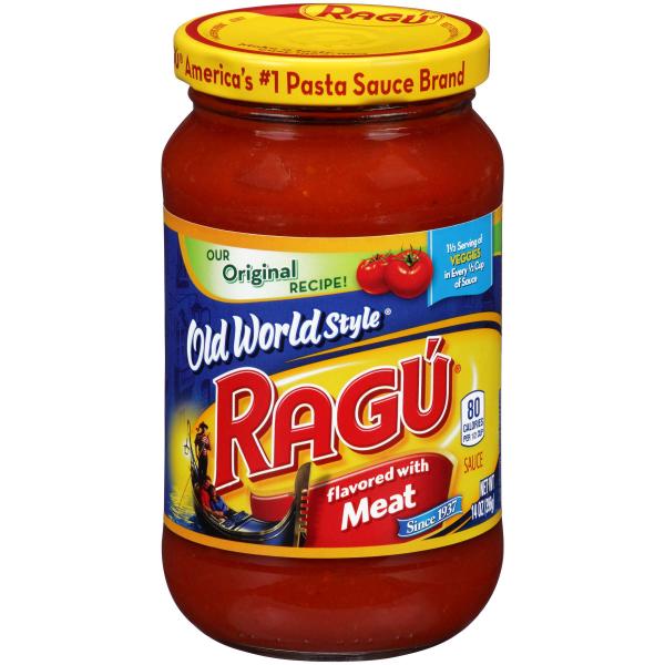 Ragu Sce Flavor Wmeat P Z 14 Ounce Size - 12 Per Case.