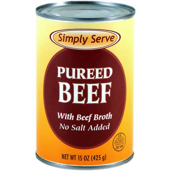 Pureed Beef With Beef Broth No Salt Added 15 Ounce Size - 12 Per Case.