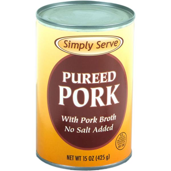 Pureed Pork With Pork Broth No Salt Added 15 Ounce Size - 12 Per Case.