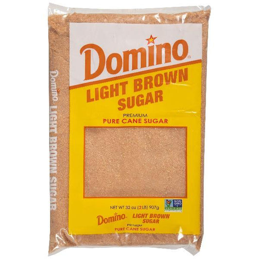 Domino Cane Sugar Light Brown 2 Pound Each - 12 Per Case.