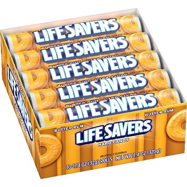 Life Savers Butter RumCs 1.14 Ounce Size - 300 Per Case.