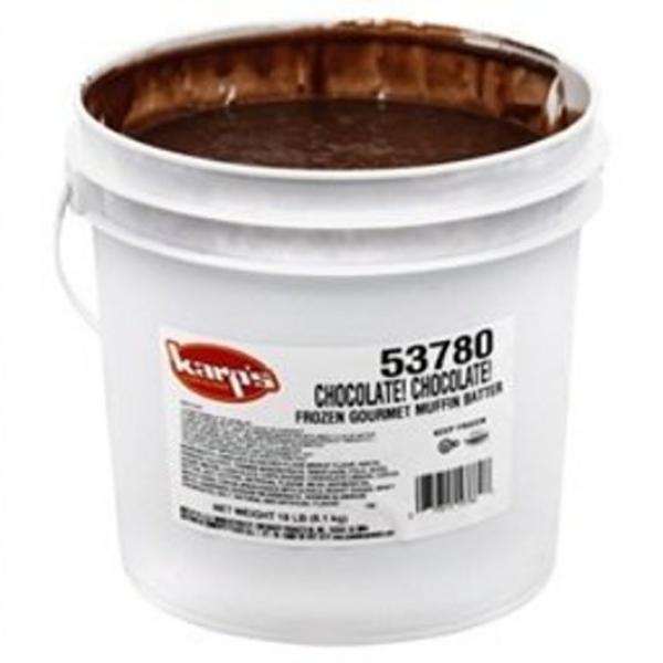 Muffin Karp's Scoop N Bake Chocolate Chip 18 Pound Each - 1 Per Case.