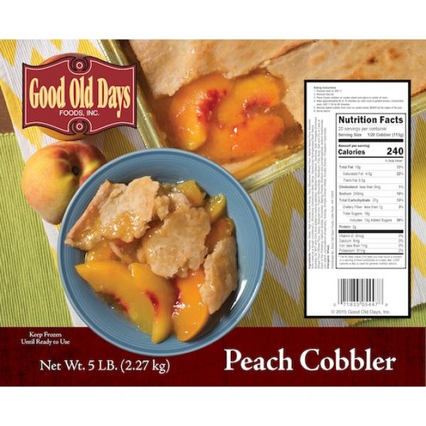 Peach Cobbler 5 Pound Each - 2 Per Case.