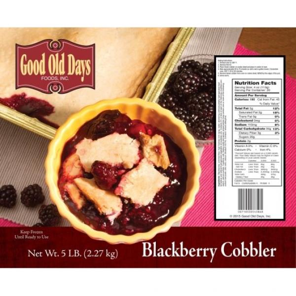 Blackberry Cobbler 5 Pound Each - 4 Per Case.