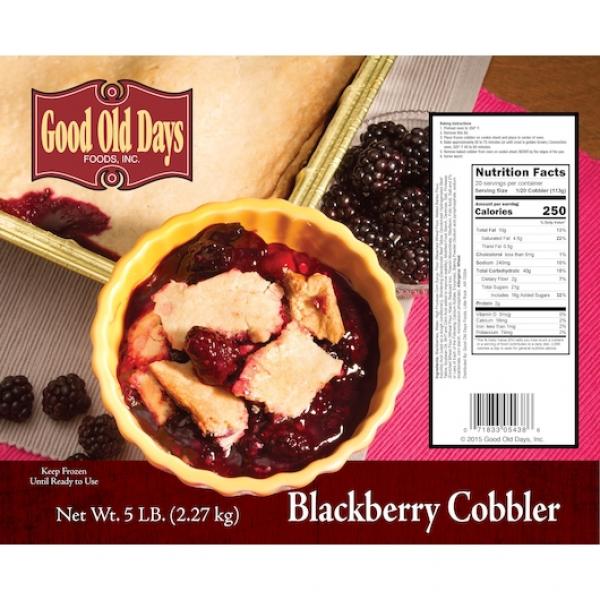 Blackberry Cobbler 5 Pound Each - 4 Per Case.