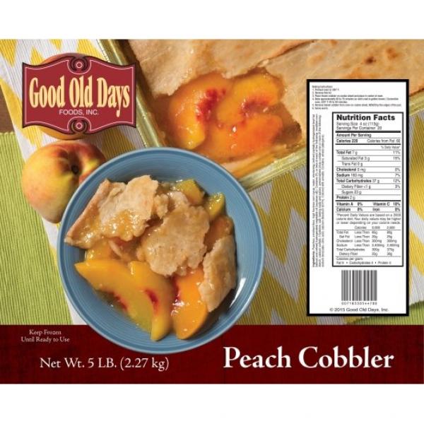 Peach Cobbler 5 Pound Each - 4 Per Case.