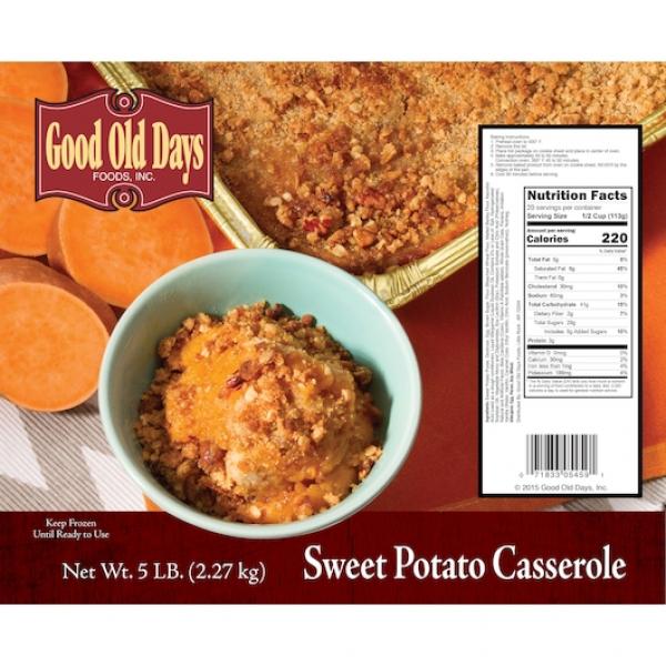 Sweet Potato Souffle 5 Pound Each - 4 Per Case.