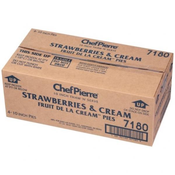 Chef Pierre Strawberries & Cream 10" Cream Pie 38 Ounce Size - 4 Per Case.