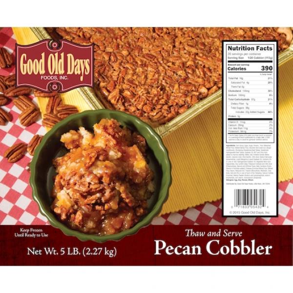 Pecan Cobbler 5 Pound Each - 4 Per Case.